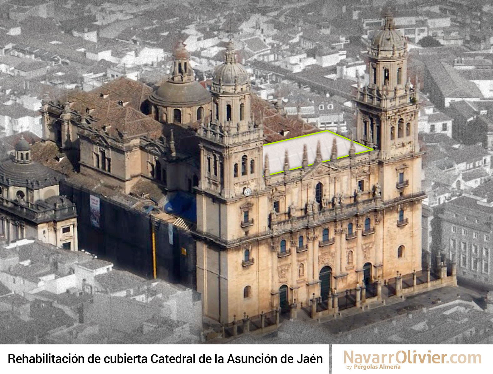 Plano cubierta a rehabilitar Catedral de Jaéb