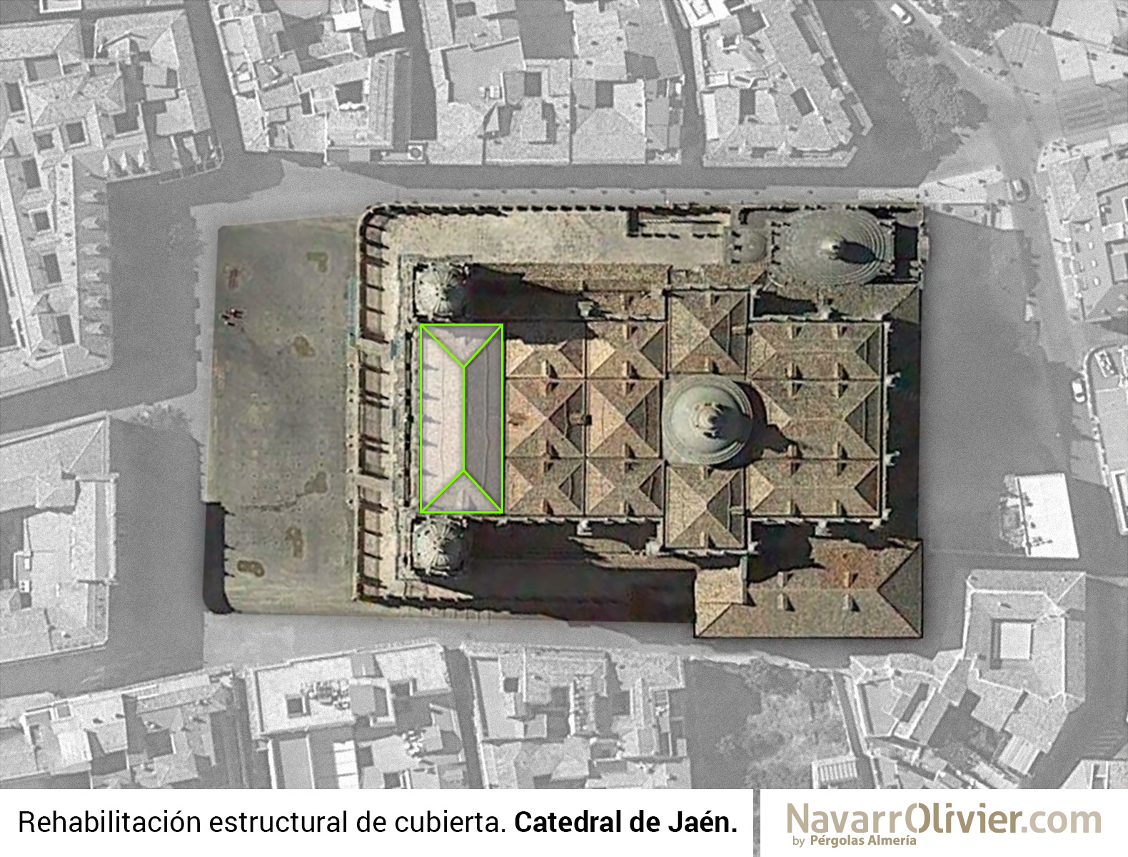 Plano de cubiertas catedral de Jaén